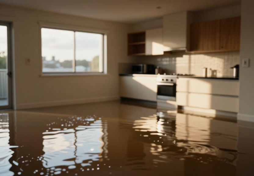 Water-damaged basement in Agnes Banks before restoration